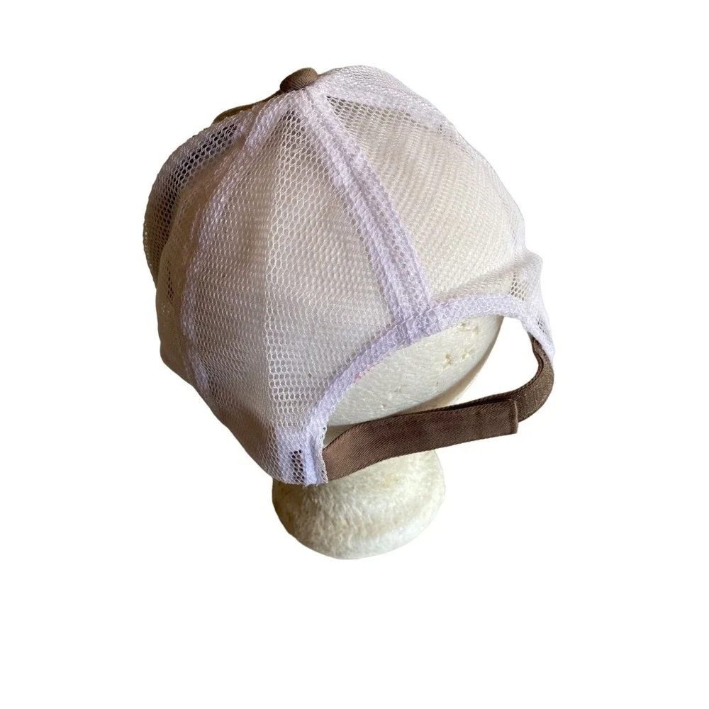 Coca Cola Khaki Red Distressed Meshback Hat Cap‎ Adjustable
